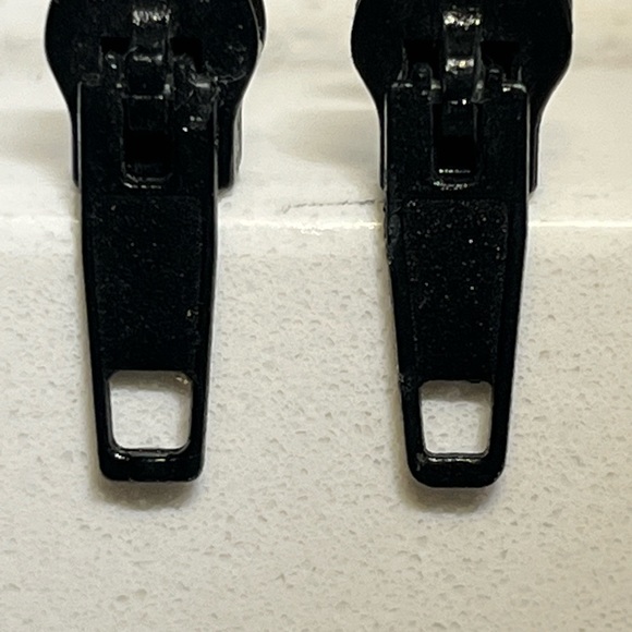 Zipper Stud Earrings made with solid 925 sterling silver posts. - Picture 3 of 3